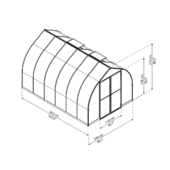 Palram 8 X 12ft Canopia Bella Greenhouse - Silver 21 Palram 8 X 12ft Canopia Bella Greenhouse - Silver -Lifetime Sales 12806866 2034833196567524