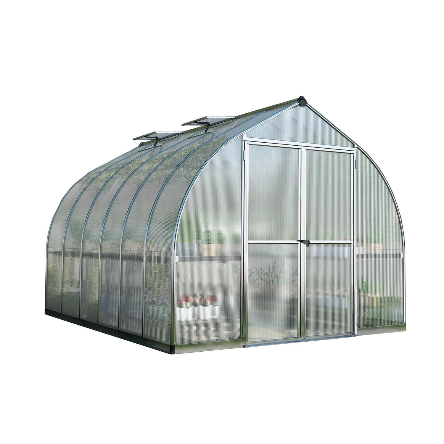 Palram 8 X 12ft Canopia Bella Greenhouse - Silver 3 Palram 8 X 12ft Canopia Bella Greenhouse - Silver