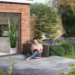 Keter Marvel Plus Outdoor Garden Storage Box 270L - Brown -Lifetime Sales 12808515 1375055071386887