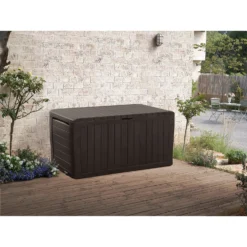Keter Marvel Plus Outdoor Garden Storage Box 270L - Brown -Lifetime Sales 12808515 1794900060806534
