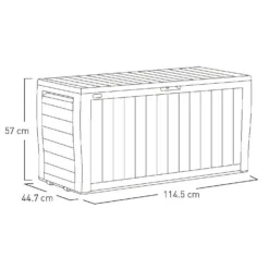 Keter Marvel Plus Outdoor Garden Storage Box 270L - Brown -Lifetime Sales 12808515 2804900072272276