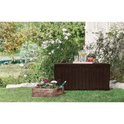 Keter Marvel Plus Outdoor Garden Storage Box 270L - Brown -Lifetime Sales 12808515 7684900072042860