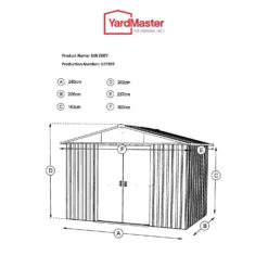 Yardmaster 10x8ft Apex Roof Metal Shed -Lifetime Sales 12809569 1304832956710747