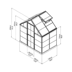 Palram 6 X 4ft Canopia Harmony Greenhouse - Silver -Lifetime Sales 12809807 6804832957349366