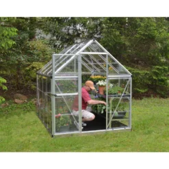 Palram 6 X 8ft Canopia Harmony Greenhouse - Silver -Lifetime Sales 12810583 1054833167267862