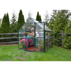 Palram 6 X 8ft Canopia Harmony Greenhouse - Green -Lifetime Sales 12810587 1224833169966470