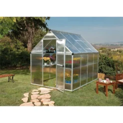 Palram 6 X 8ft Canopia Mythos Greenhouse - Silver 14 Palram 6 X 8ft Canopia Mythos Greenhouse - Silver -Lifetime Sales 12810591 3224833169604331