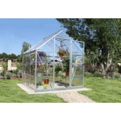 Palram 6 X 6ft Canopia Harmony Greenhouse - Silver -Lifetime Sales 12810594 8354845582761670