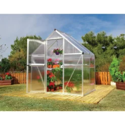 Palram 6 X 4ft Canopia Mythos Greenhouse - Silver -Lifetime Sales 12810598 2544856744834883