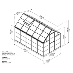 Palram 6 X 10ft Canopia Harmony Greenhouse - Green -Lifetime Sales 12810721 1674832988204576