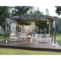Palram - Canopia Martinique 4300 Garden Gazebo Grey Bronze 8 Palram - Canopia Martinique 4300 Garden Gazebo Grey Bronze -Lifetime Sales 12810742 1664833198869433