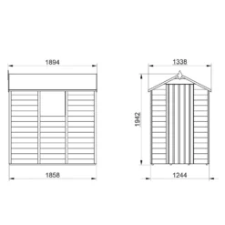 Forest Overlap 6 X 4ft Pressure Treated Apex Shed -Lifetime Sales 12810807 1864833195402567