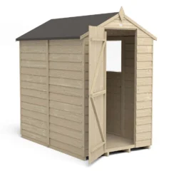 Forest Overlap 6 X 4ft Pressure Treated Apex Shed -Lifetime Sales 12810807 9454833195041445