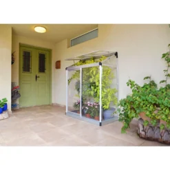 Palram - Canopia Lean To Grow House 4X2 Silver Clear -Lifetime Sales 12810857 1884833200026662