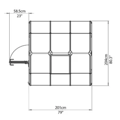 Palram 6 X 6ft Canopia Eco Grow Greenhouse - Green -Lifetime Sales 12810863 1644833197223081