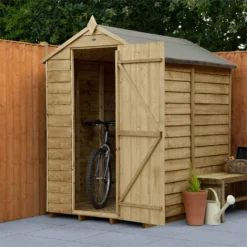 Forest Overlap 6 X 4ft Pressure Treated Apex Shed - No Window -Lifetime Sales 12810887 8764833194626101