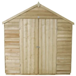 7x5ft Forest Natural Timber Overlap Apex Pressure Treated Wooden Shed -Lifetime Sales 12810891 1054833194568558