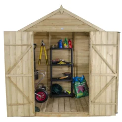 7x5ft Forest Natural Timber Overlap Pent Pressure Treated Wooden Shed -Lifetime Sales 12810896 1394833194269410