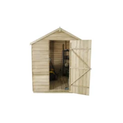 8x6ft Forest Natural Timber Overlap Apex Pressure Treated Wooden Shed -Lifetime Sales 12810904 2044845600308118