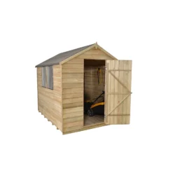 8x6ft Forest Natural Timber Overlap Apex Pressure Treated Wooden Shed -Lifetime Sales 12810904 6154845600241902