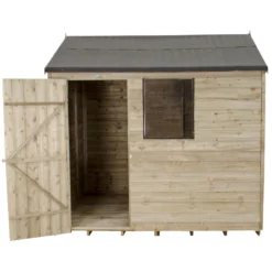 8x6ft Forest Natural Timber Overlap Reverse Apex Wooden Shed -Lifetime Sales 12810909 1424833192857670
