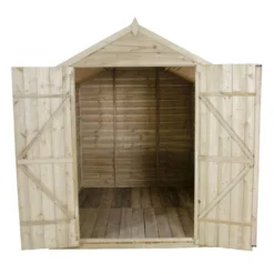 Forest Overlap 8 X 6ft Pressure Treated Apex Shed - Double Door -Lifetime Sales 12810912 2654833194647134