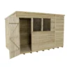 10x6ft Forest Natural Timber Overlap Pent Pressure Treated Wooden Shed -Lifetime Sales 12810915 1154831956046026