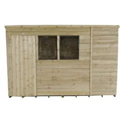 10x6ft Forest Natural Timber Overlap Pent Pressure Treated Wooden Shed -Lifetime Sales 12810915 1794833198382611