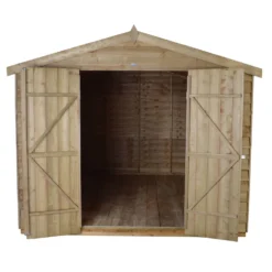8x12ft Forest Natural Timber Overlap Apex Wooden Workshop -Lifetime Sales 12810929 4194833199185594