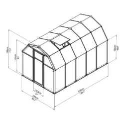 Palram 6 X 10ft Canopia Eco Grow Greenhouse - Green -Lifetime Sales 12810957 5684833194951043