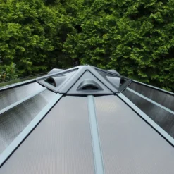 Palram - Canopia Monaco Hexagonal Garden Gazebo Grey -Lifetime Sales 12810973 1374924173003792