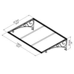 Palram - Canopia Canopy Venus 1350 Clear -Lifetime Sales 12810976 6284833201142140