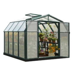 Palram 8X8Canopia Hobby Gardener Greenhouse - Green