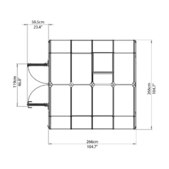 Palram 8X8Canopia Hobby Gardener Greenhouse - Green -Lifetime Sales 12811083 2024833196508433