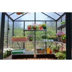 Palram 8 X 16ft Canopia Glory Greenhouse - Grey -Lifetime Sales 12811088 9734833202517748