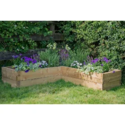 Forest Garden Wooden Caledonian Corner Raised Bed