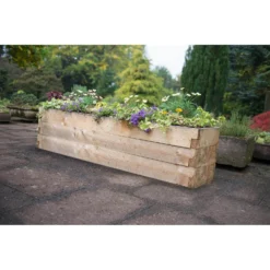 Forest Garden Wooden Caledonian Garden Trough Planter