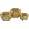 Forest Garden Wooden York Hexagonal Planter (Set Of 3) -Lifetime Sales 12812616 1994831955629023