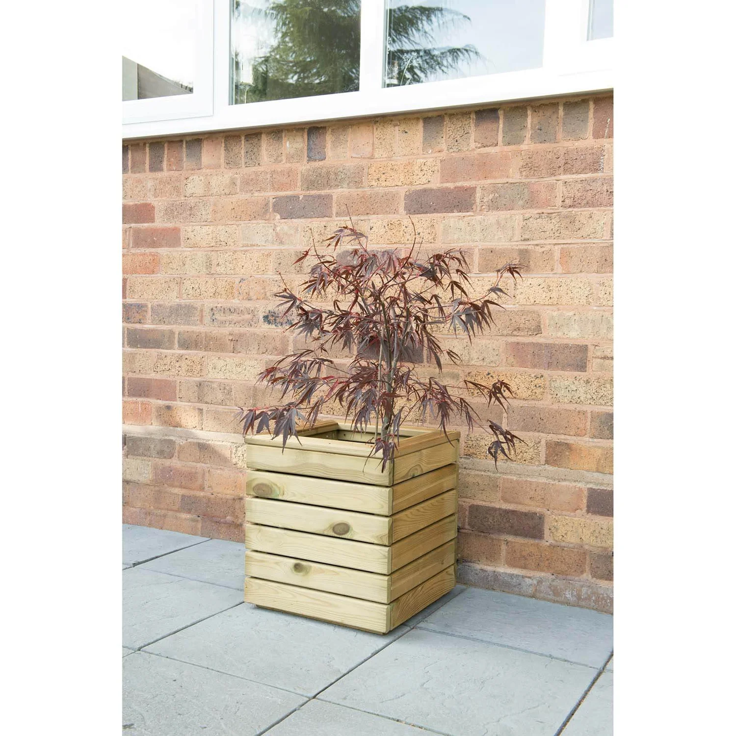 Forest Garden Wooden Linear Square Planter 4 Forest Garden Wooden Linear Square Planter - Image 2