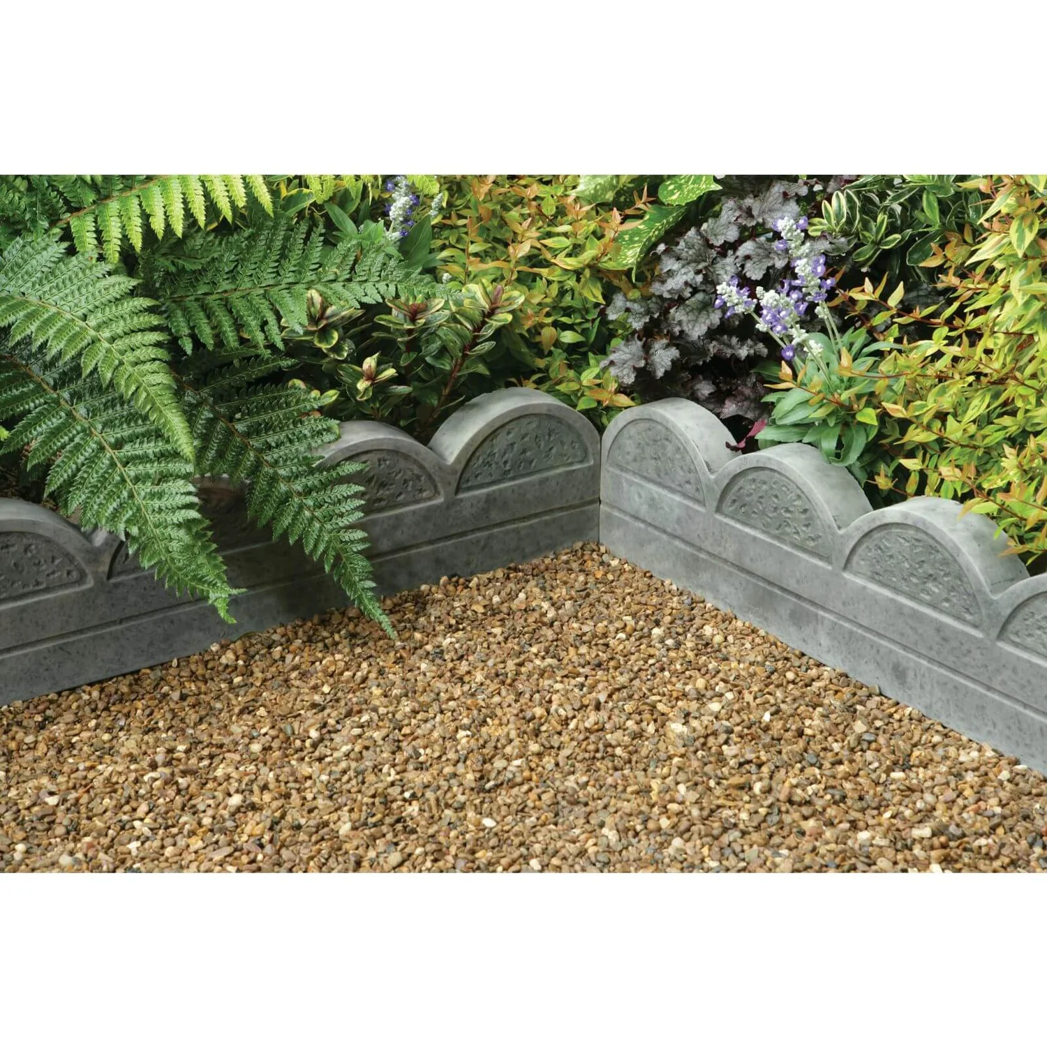 Stylish Stone Wave Top Edging 600mm - Grey 3 Stylish Stone Wave Top Edging 600mm - Grey
