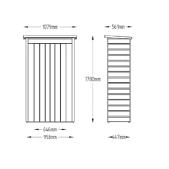 Forest Garden Wooden Tall Shiplap Pent Garden Store -Lifetime Sales 12814360 7754832980510941