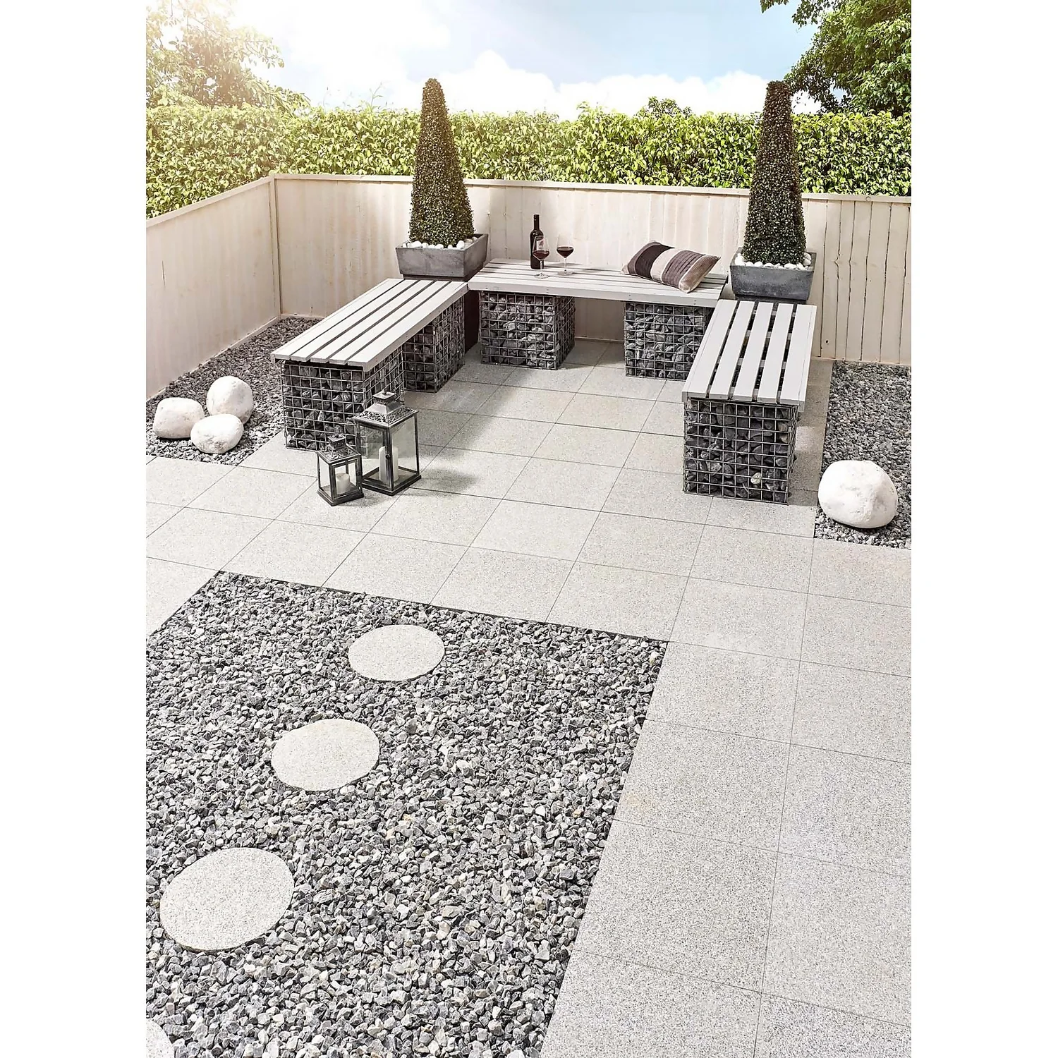 Stylish Stone Granite Paving 400 X 400mm - Light Grey (Full Pack) 6 Stylish Stone Granite Paving 400 X 400mm - Light Grey (Full Pack) - Image 4