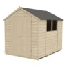 Forest 8 X 6ft Overlap Pressure Treated Apex Shed - Double Door - Incl. Installation 1 Forest 8 X 6ft Overlap Pressure Treated Apex Shed - Double Door - Incl. Installation -Lifetime Sales 12814912 1464831942264386