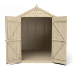Forest 8 X 6ft Overlap Pressure Treated Apex Shed - Double Door - Incl. Installation -Lifetime Sales 12814912 1964832992356984
