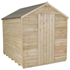 8x6ft Forest Wooden Overlap Pressure Treated Apex Shed -incl. Installation -Lifetime Sales 12814915 1254845696347556
