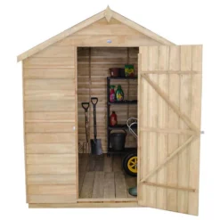 8x6ft Forest Wooden Overlap Pressure Treated Apex Shed -incl. Installation -Lifetime Sales 12814915 1994845696373485