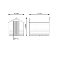 8x6ft Forest Wooden Overlap Pressure Treated Apex Shed -incl. Installation -Lifetime Sales 12814915 2444845696498450