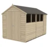 Forest 10 X 6ft Overlap Pressure Treated Apex Shed - Double Door -incl. Installation -Lifetime Sales 12814917 4244831951932015