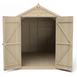 Forest 10 X 6ft Overlap Pressure Treated Apex Shed - Double Door -incl. Installation -Lifetime Sales 12814917 7584832992825602