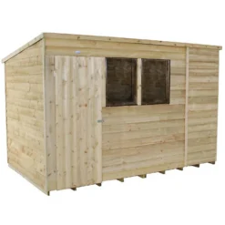 10x6ft Forest Wooden Overlap Pressure Treated Pent Shed -incl. Installation -Lifetime Sales 12815042 6384845697820568